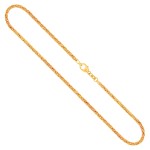 Goldkette als Zopfkette hohl in Gelbgold 585 / 14K, 70 cm lang, 2,1 mm breit, Gewicht ca. 8.9 g.
