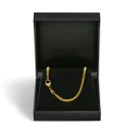 Armband als Zopfkette hohl in Gelbgold 585 / 14K, 20 cm lang, 2.1 mm breit, Gewicht ca. 3 g.