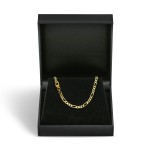 Goldkette als Figarokette in Gelbgold 333 / 8K, 38 cm lang, 3,1 mm breit, Gewicht ca. 4.3 g.