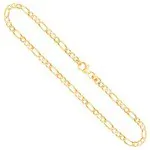 Goldkette als Figarokette in Gelbgold 333 / 8K, 55 cm lang, 3,1 mm breit, Gewicht ca. 6.4 g.