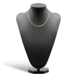 Goldkette als Panzerkette facettiert in Gelbgold 585 / 14K, 50 cm lang, 3,9 mm breit, Gewicht ca. 13.8 g.