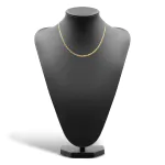 Goldkette als Panzerkette facettiert in Gelbgold 585 / 14 Karat, 65 cm lang, 3.9 mm breit, Gewicht ca. 18 g.