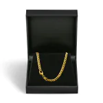 Goldkette als Panzerkette facettiert in Gelbgold 585 / 14 Karat, 65 cm lang, 3.9 mm breit, Gewicht ca. 18 g.