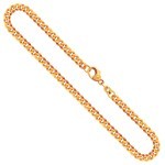 Goldkette als Panzerkette facettiert in Gelbgold 585 / 14K, 45 cm lang, 3,9 mm breit, Gewicht ca. 12.5 g.
