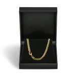 Goldkette als Panzerkette facettiert in Gelbgold 585 / 14K, 45 cm lang, 3,9 mm breit, Gewicht ca. 12.5 g.
