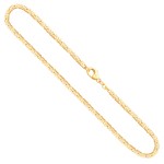 Goldkette als Königskette in Gelbgold 585 / 14K, 90 cm lang, 2,3 mm breit, Gewicht ca. 40.1 g.