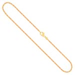 Goldkette als Königskette in Gelbgold 585 / 14K, 45 cm lang, 1,8 mm breit, Gewicht ca. 10.6 g.