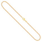 Goldkette als Königskette in Gelbgold 585 / 14K, 70 cm lang, 1,8 mm breit, Gewicht ca. 16.4 g.