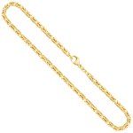 Goldkette als Königskette in Gelbgold 585 / 14K, 50 cm lang, 3,2 mm breit, Gewicht ca. 37.1 g.