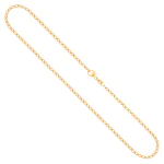 Goldkette als Zwillingspanzerkette in Gelbgold 333 / 8 Karat, 55 cm lang, 2.1 mm breit, Gewicht ca. 3.2