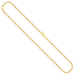 Goldkette als Tigeraugenkette hohl in Gelbgold 333 / 8K, 45 cm lang, 2,5 mm breit, Gewicht ca. 2.6 g.