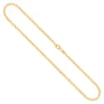 Goldkette als Panzerkette weit in Gelbgold 585 / 14K, 80 cm lang, 2,6 mm breit, Gewicht ca. 6.7 g.