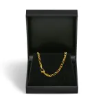 Armband als Figarokette diamantiert in Gelbgold 333 / 8K, 18 cm lang, 3,4 mm breit, Gewicht ca. 4.1 g.