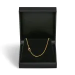 Goldkette als Schlangenkette in Gelbgold 375 / 9K, 38 cm lang, 1,4 mm breit, Gewicht ca. 3.1 g.