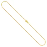Goldkette als Schlangenkette in Gelbgold 585 / 14K, 45 cm lang, 1,1 mm breit, Gewicht ca. 5.1 g.