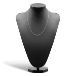 Goldkette als Schlangenkette diamantiert in Gelbgold 585 / 14K, 50 cm lang, 1 mm breit, Gewicht ca. 5.9 g.