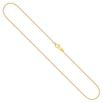 Goldkette als Tondakette in Gelbgold 375 / 9K, 70 cm lang, 0,8 mm breit, Gewicht ca. 4.4 g.