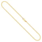 Goldkette als Tondakette oval in Gelbgold 585 / 14K, 45 cm lang, 1,9 mm breit, Gewicht ca. 7.2 g.