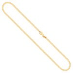 Goldkette als Tondakette oval in Gelbgold 585 / 14K, 45 cm lang, 2,4 mm breit, Gewicht ca. 11.1 g.