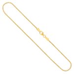 Goldkette als Tondakette diamantiert in Gelbgold 585 / 14K, 45 cm lang, 1,1 mm breit, Gewicht ca. 3.4 g.