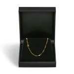 Goldkette als Singapurkette in Gelbgold 750 / 18K, 45 cm lang, 1.8 mm breit, Gewicht ca. 3.5 g.