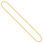 Goldkette als Singapurkette in Gelbgold 750 / 18K, 55 cm lang, 1.8 mm breit, Gewicht ca. 4.3 g.