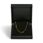 Goldkette als Singapurkette in Gelbgold 585 / 14 Karat, 50 cm lang, 1.8 mm breit, Gewicht ca. 3,1 g.