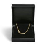 Goldkette als Singapurkette in Gelbgold 585 / 14K, 36 cm lang, 2,2 mm breit, Gewicht ca. 2.9 g.