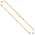 Singapurkette in Gelbgold 333 / 8K, 42 cm, 2,4 mm, Gewicht ca. 3,4 g