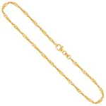Singapurkette in Gelbgold 333 / 8K, 42 cm, 2,4 mm, Gewicht ca. 3,4 g