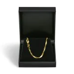 Goldkette als Singapurkette in Gelbgold 750 / 18 Karat, 65 cm lang, 2.4 mm breit, Gewicht ca. 7.3 g.