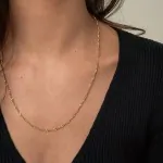 Goldkette als Singapurkette in Gelbgold 750 / 18 Karat, 65 cm lang, 2.4 mm breit, Gewicht ca. 7.3 g.