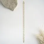 Goldkette als Singapurkette in Gelbgold 375 / 9K, 80 cm lang, 2,4 mm breit, Gewicht ca. 6.6 g.