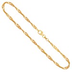 Goldkette als Singapurkette in Gelbgold 333 / 8K, 70 cm lang, 2,9 mm breit, Gewicht ca. 8.6 g.