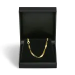 Goldkette als Singapurkette in Gelbgold 333 / 8K, 85 cm lang, 2,9 mm breit, Gewicht ca. 10.2 g.