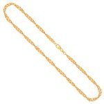 Goldkette als Singapurkette in Gelbgold 333 / 8K, 45 cm lang, 3,4 mm breit, Gewicht ca. 8 g.