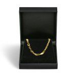 Goldkette als Singapurkette in Gelbgold 333 / 8K, 45 cm lang, 3,4 mm breit, Gewicht ca. 8 g.