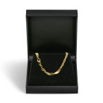 Goldkette als Singapurkette in Gelbgold 585 / 14K, 55 cm lang, 3,4 mm breit, Gewicht ca. 12.6 g.