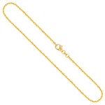Goldkette als Ankerkette diamantiert in Gelbgold 750 / 18K, 45 cm lang, 1,8 mm breit, Gewicht ca. 8.6 g.