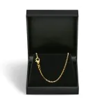 Goldkette als Ankerkette diamantiert in Gelbgold 333 / 8K, 60 cm lang, 1,8 mm breit, Gewicht ca. 8 g.