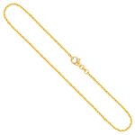 Goldkette als Ankerkette diamantiert in Gelbgold 585 / 14K, 45 cm lang, 1,8 mm breit, Gewicht ca. 7 g.