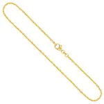 Goldkette als Ankerkette diamantiert in Gelbgold 585 / 14K, 40 cm lang, 1,8 mm breit, Gewicht ca. 6.2 g.