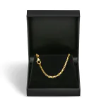 Armband als Ankerkette diamantiert in Gelbgold 333 / 8 Karat, 18.5 cm lang, 2.5 mm breit, Gewicht ca. 5.3