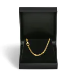Goldkette als Ankerkette diamantiert in Gelbgold 750 / 18K, 65 cm lang, 2,5 mm breit, Gewicht ca. 25.4 g.