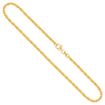 Goldkette als Ankerkette diamantiert in Gelbgold 333 / 8 Karat, 70 cm lang, 2.5 mm breit, Gewicht ca. 18.5