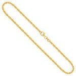 Goldkette als Ankerkette diamantiert in Gelbgold 333 / 8K, 42 cm lang, 2,5 mm breit, Gewicht ca. 11 g.