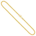 Goldkette als Ankerkette diamantiert in Gelbgold 333 / 8K, 55 cm lang, 2,5 mm breit, Gewicht ca. 14.5 g.