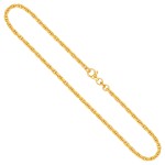 Goldkette als Ankerkette diamantiert in Gelbgold 750 / 18K, 80 cm lang, 2,5 mm breit, Gewicht ca. 31.3 g.