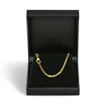 Goldkette als Ankerkette diamantiert in Gelbgold 585 / 14K, 60 cm lang, 2,5 mm breit, Gewicht ca. 19.4 g.