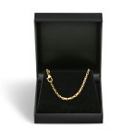 Goldkette als Ankerkette diamantiert in Gelbgold 375 / 9K, 45 cm lang, 2,5 mm breit, Gewicht ca. 12.2 g.